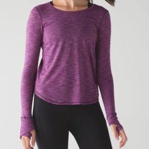 Lululemon on the run long sleeve in magenta